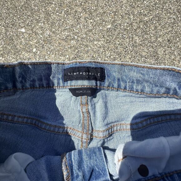 Aeropostale Mom Jeans Womens 8 (26x26.5) Light Blue Mid Rise Denim Festival - Picture 6 of 9